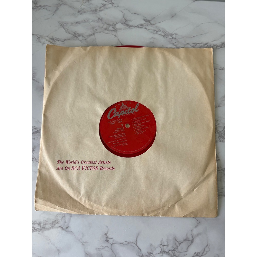 The Beatles‎ 1962-1966 Red Vinyl Record Capitol Records Rare Collectible
